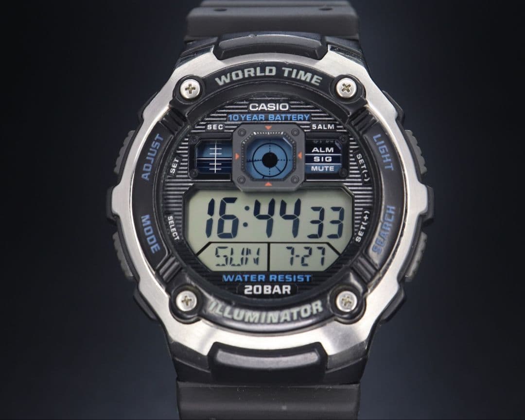 Casio AE-2000W Digital Watch with World Time and Stopwatch — Japan Import