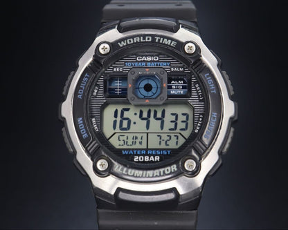 Casio AE-2000W Digital Watch with World Time and Stopwatch — Japan Import