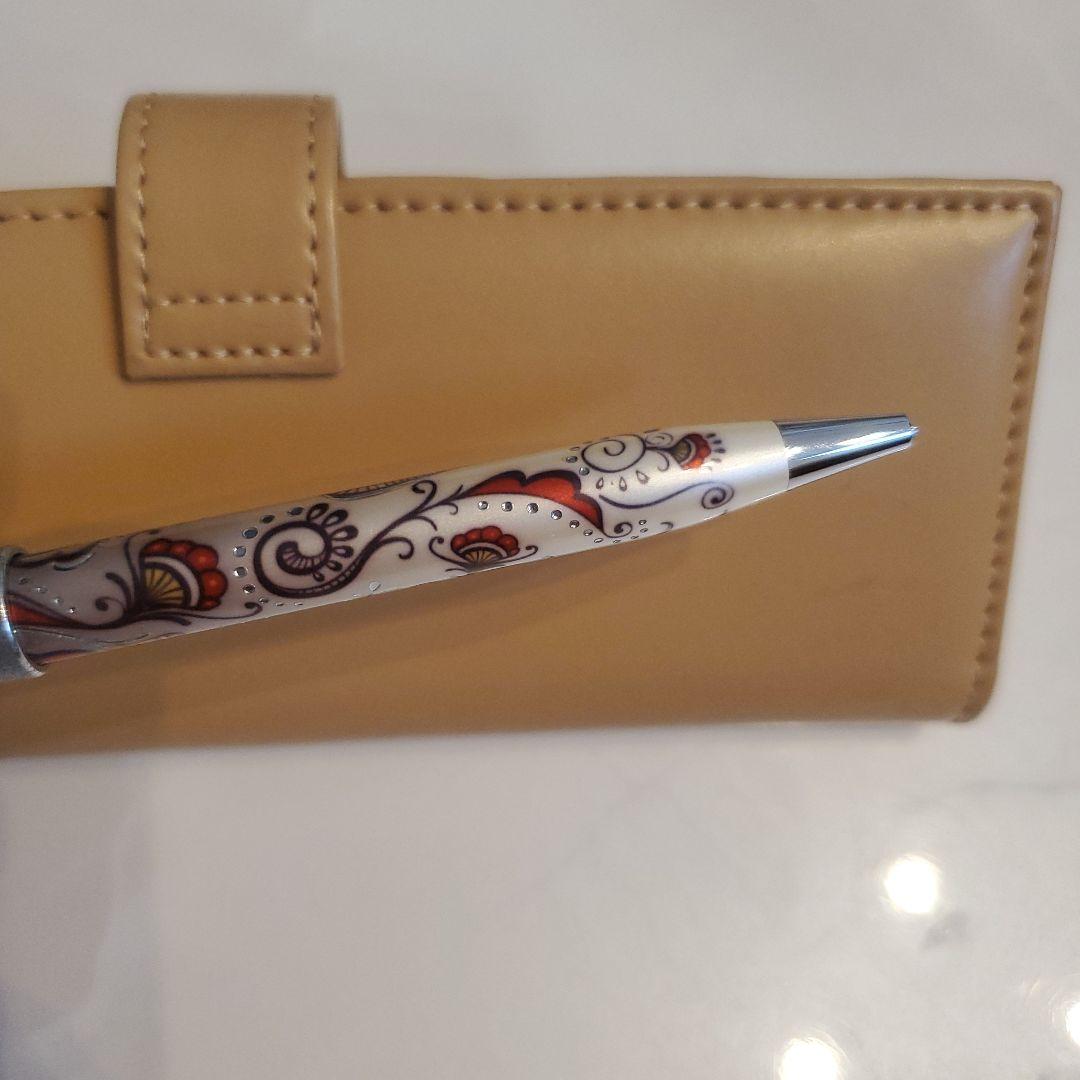 Cross Paisley Pattern Ballpoint Pen with Dedicated Beige Case
