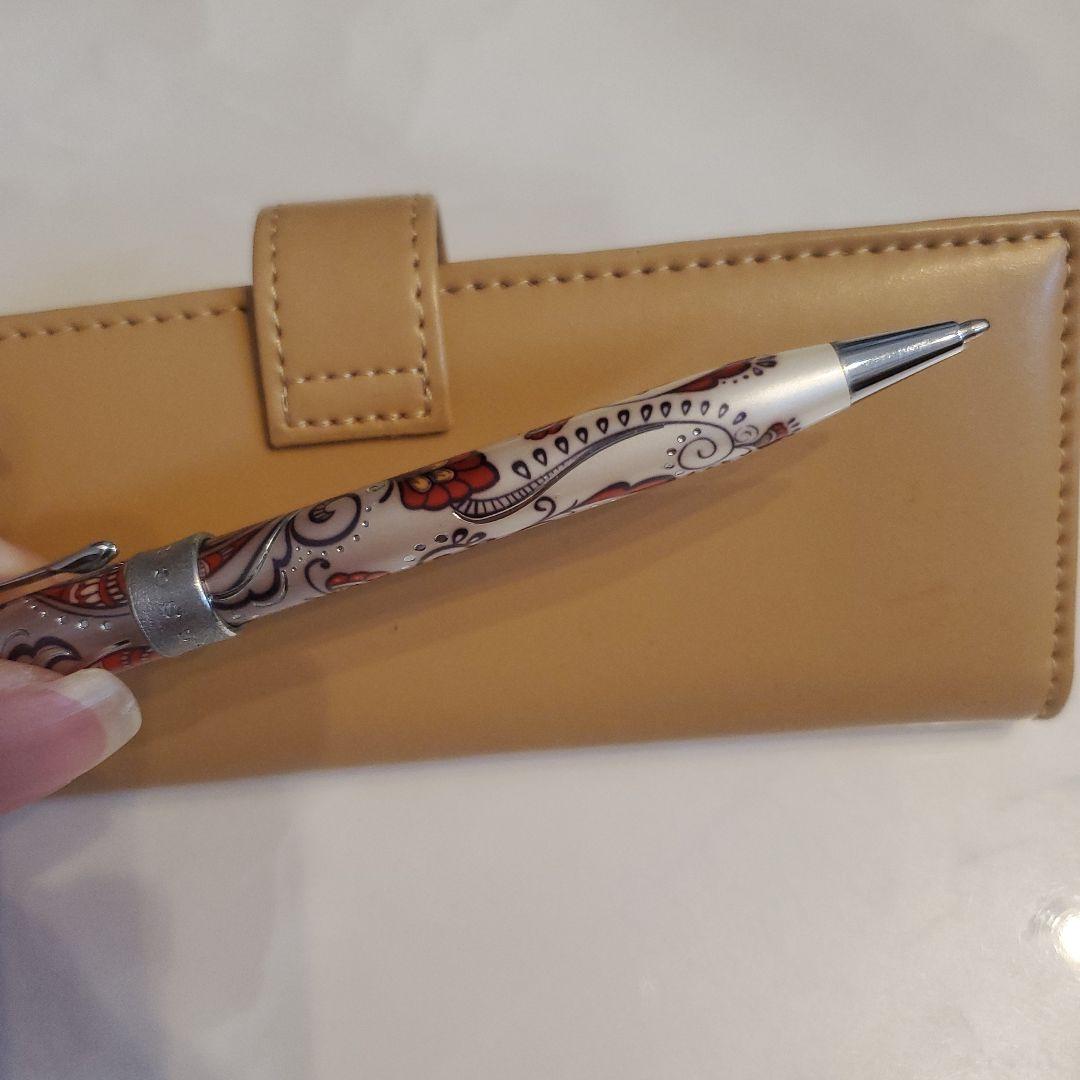 Cross Paisley Pattern Ballpoint Pen with Dedicated Beige Case