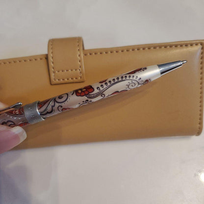 Cross Paisley Pattern Ballpoint Pen with Dedicated Beige Case