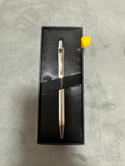 Cross Century II Luxury Card Limited Model silver chrome ballpoint pen with LC logo engraving on clip
