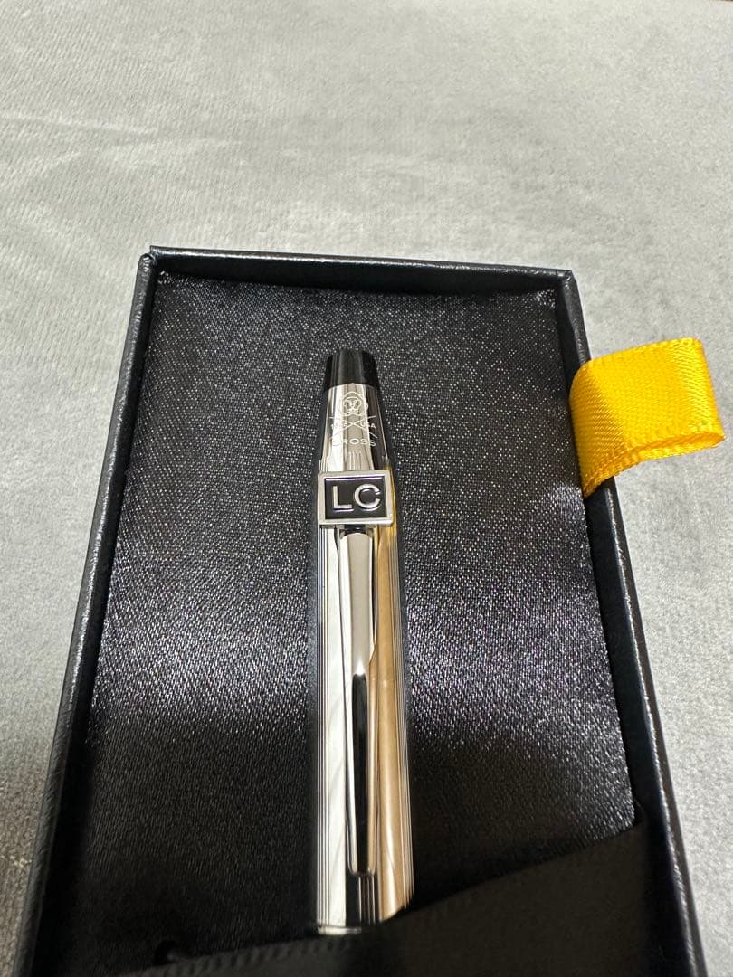 Cross Century II Luxury Card Limited Model silver chrome ballpoint pen with LC logo engraving on clip