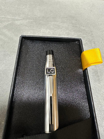 Cross Century II Luxury Card Limited Model silver chrome ballpoint pen with LC logo engraving on clip