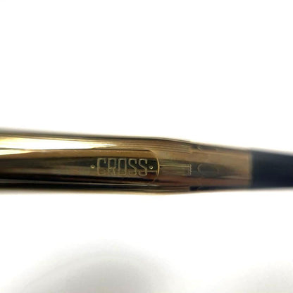 Cross Ballpoint Pen 10KT Gold Filled with Blue Ink and Silver Accents