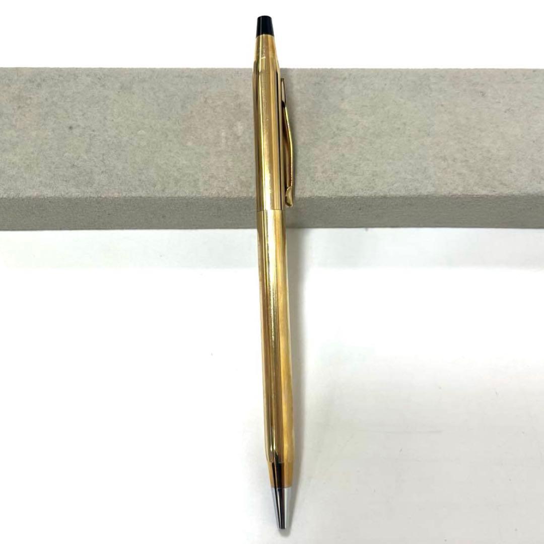 Cross Ballpoint Pen 10KT Gold Filled with Blue Ink and Silver Accents