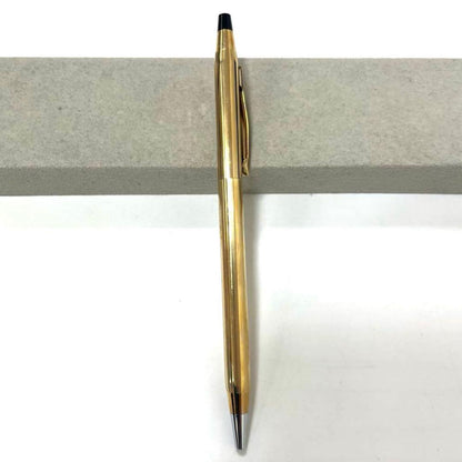 Cross Ballpoint Pen 10KT Gold Filled with Blue Ink and Silver Accents