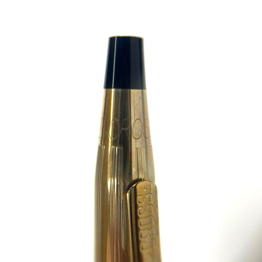 Cross Ballpoint Pen 10KT Gold Filled with Blue Ink and Silver Accents