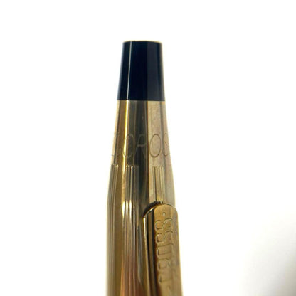 Cross Ballpoint Pen 10KT Gold Filled with Blue Ink and Silver Accents