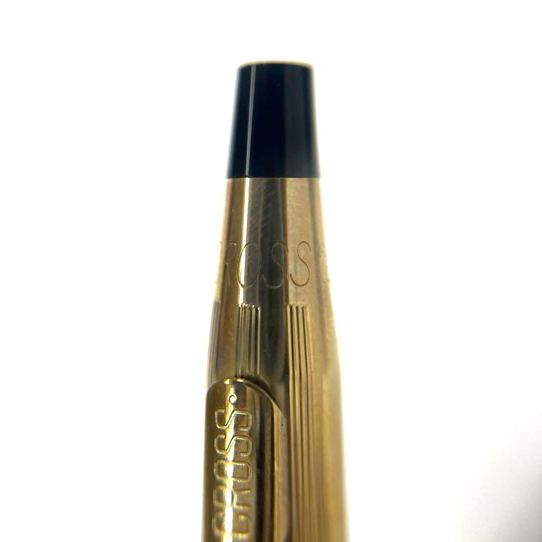 Cross Ballpoint Pen 10KT Gold Filled with Blue Ink and Silver Accents