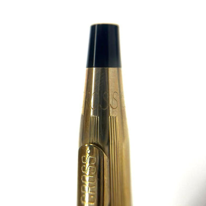 Cross Ballpoint Pen 10KT Gold Filled with Blue Ink and Silver Accents