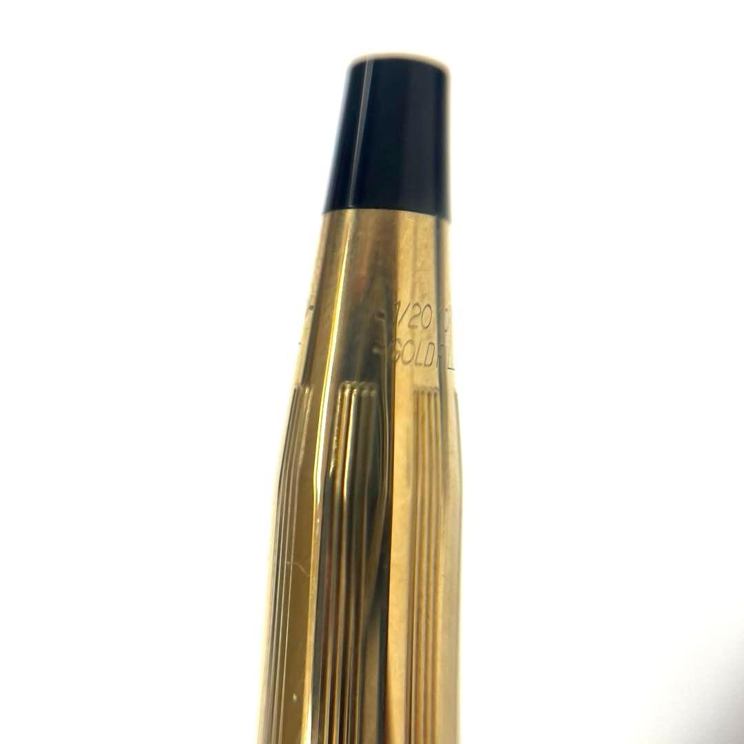 Cross Ballpoint Pen 10KT Gold Filled with Blue Ink and Silver Accents