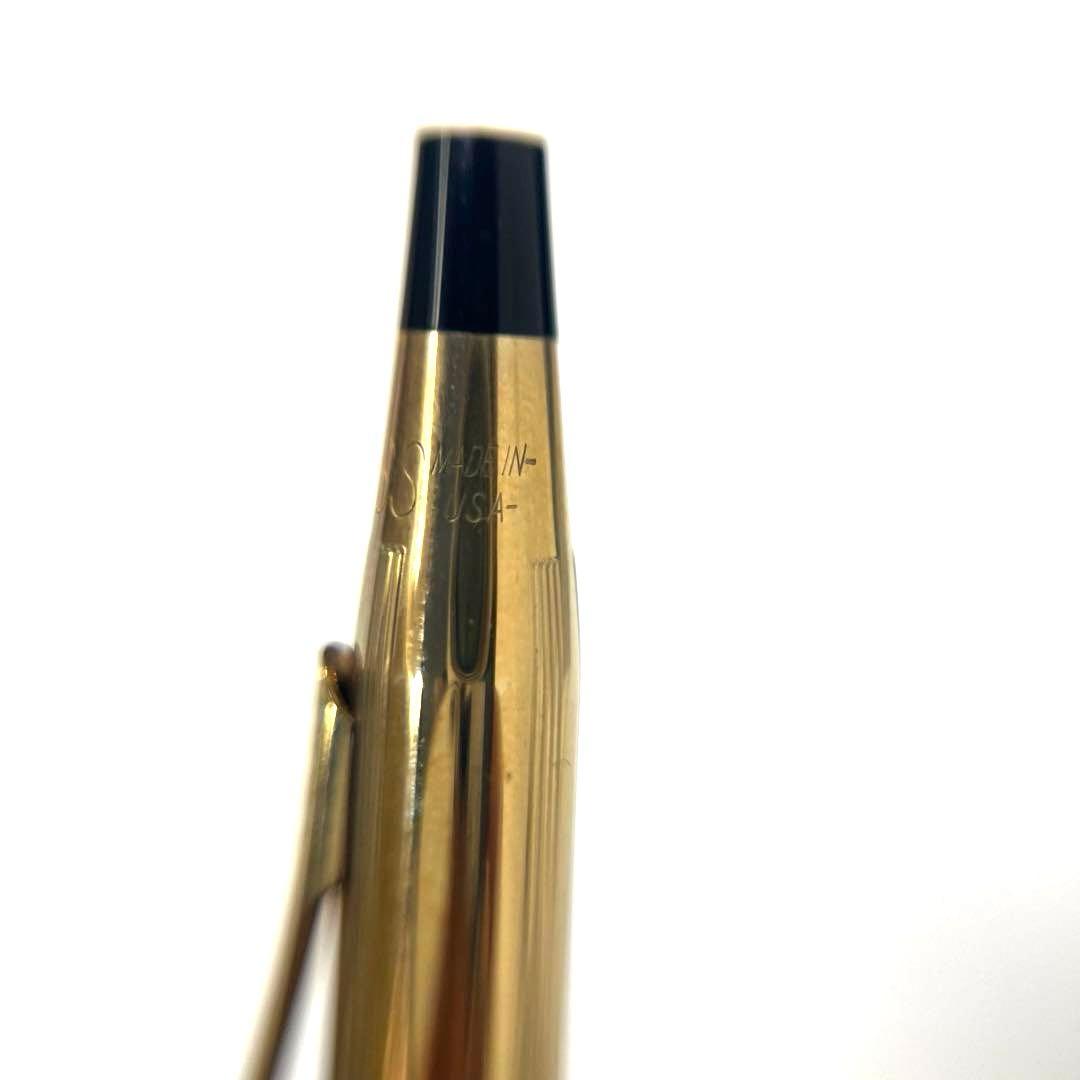 Cross Ballpoint Pen 10KT Gold Filled with Blue Ink and Silver Accents
