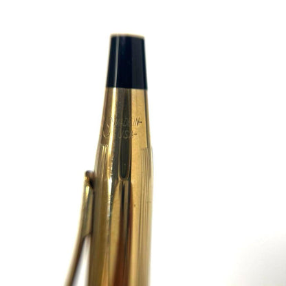 Cross Ballpoint Pen 10KT Gold Filled with Blue Ink and Silver Accents