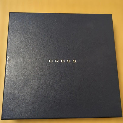 Cross Gift Set Silver Ballpoint Pen Leather Case with Felt Interior - Kobe City Mark — Japan Import