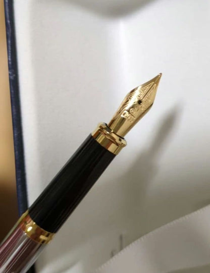 Cross Gift Set Silver Ballpoint Pen Leather Case with Felt Interior - Kobe City Mark — Japan Import