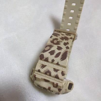 Casio Baby-G BA-110LP Leopard Series Watch with Gold Dial and White Hands — Japan Import