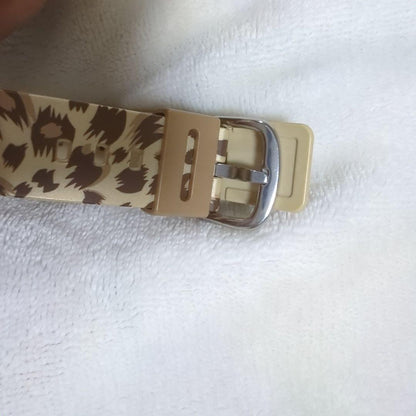 Casio Baby-G BA-110LP Leopard Series Watch with Gold Dial and White Hands — Japan Import