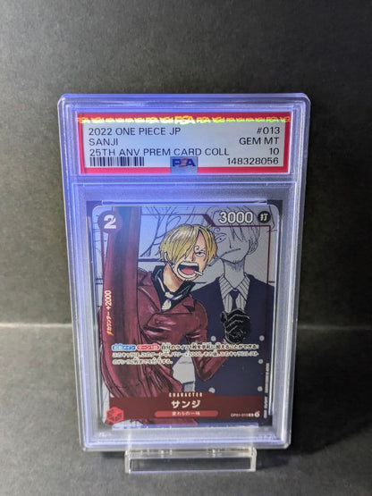 One Piece Card Game Sanji 25th Anniversary PSA10 Gem Mint 10 collectible card Japan import OP01-013
