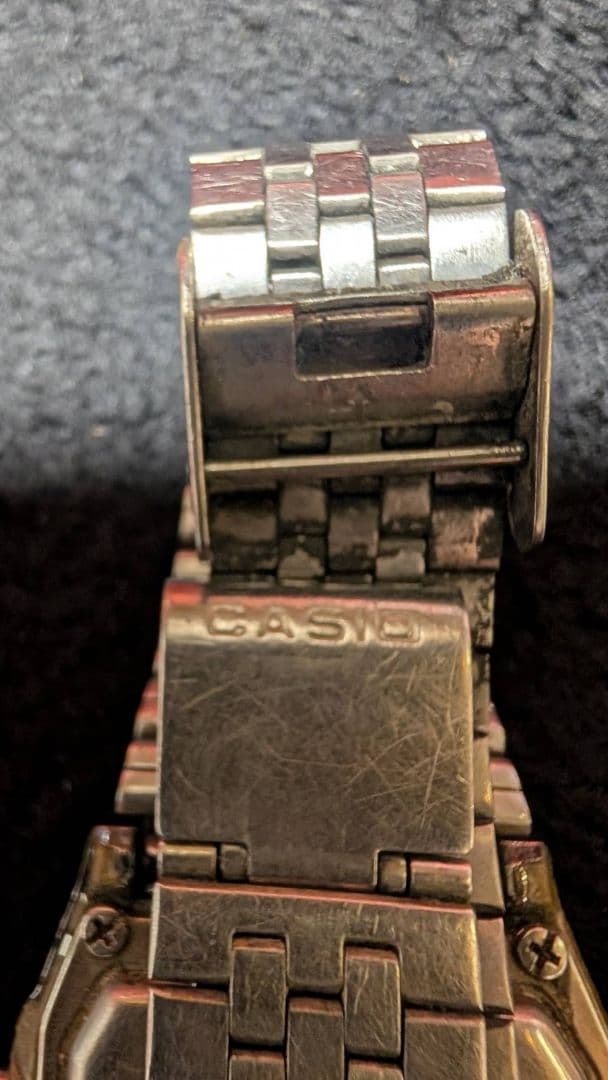 Casio AL-180 Digital Watch With Stainless Steel Case Waterproof Battery-Free — Japan Import