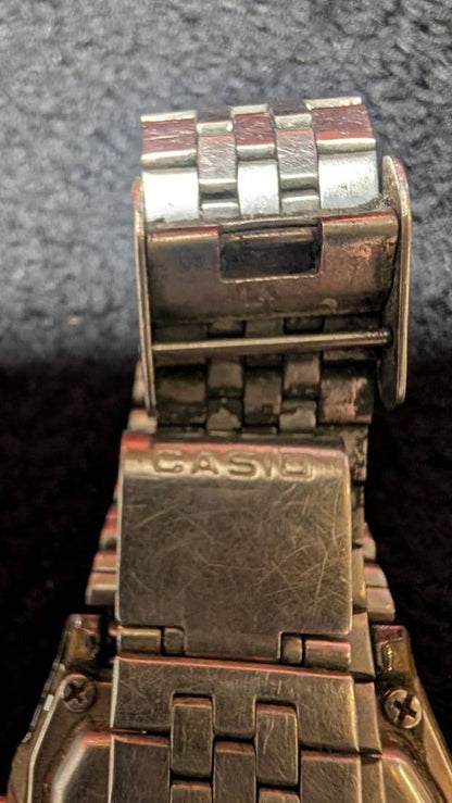 Casio AL-180 Digital Watch With Stainless Steel Case Waterproof Battery-Free — Japan Import
