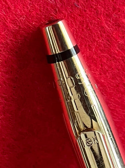 Cross Century 18K Gold Ballpoint Pen Made in USA Model No.8032 with Case — Japan Import