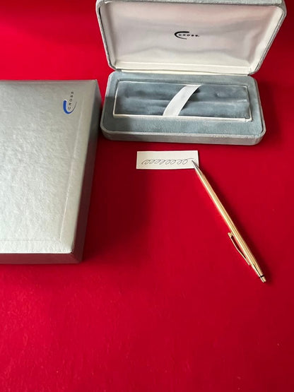 Cross Century 18K Gold Ballpoint Pen Made in USA Model No.8032 with Case — Japan Import