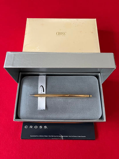 Cross Century 18K Gold Ballpoint Pen Made in USA Model No.8032 with Case — Japan Import