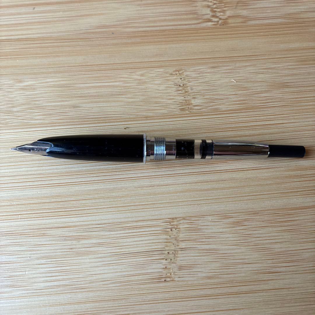 Platinum Sterling Silver Fountain Pen with 18K Fine Nib and Converter — Japan Import