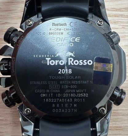 Casio Edifice Toro Rosso Limited Edition Watch - Working, Some Scratches and Dirt — Japan Import