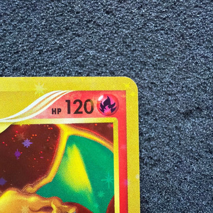 Pokemon Charizard Lv.76 card with Energy Burn, 120 HP, 20 years old collectible Japan import