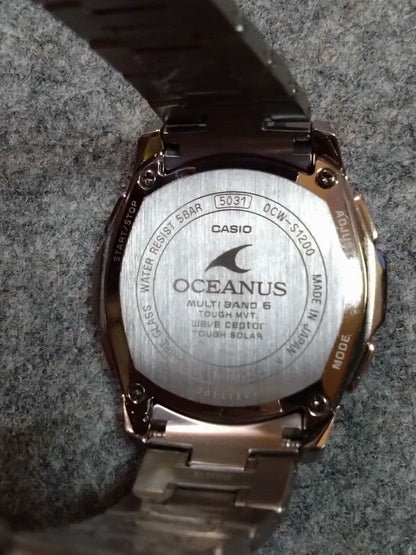 Casio Oceanus Manta OCW-S1200-7AJF White Mother-of-Pearl Dial Solar Watch - Japan Import