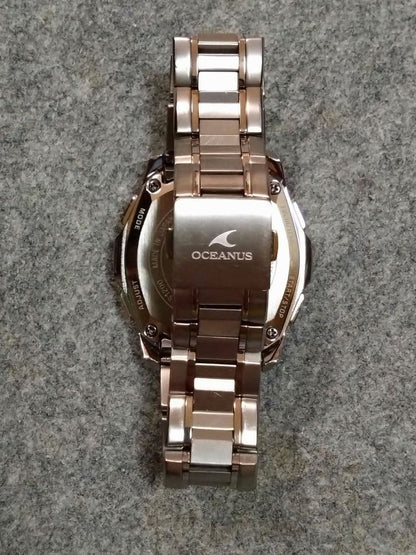Casio Oceanus Manta OCW-S1200-7AJF White Mother-of-Pearl Dial Solar Watch - Japan Import