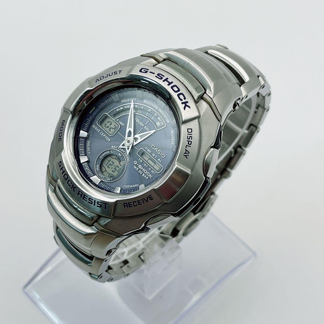 Casio G-Shock GW-1210J Module 3346 Solar Radio Watch Silver Navy Unisex