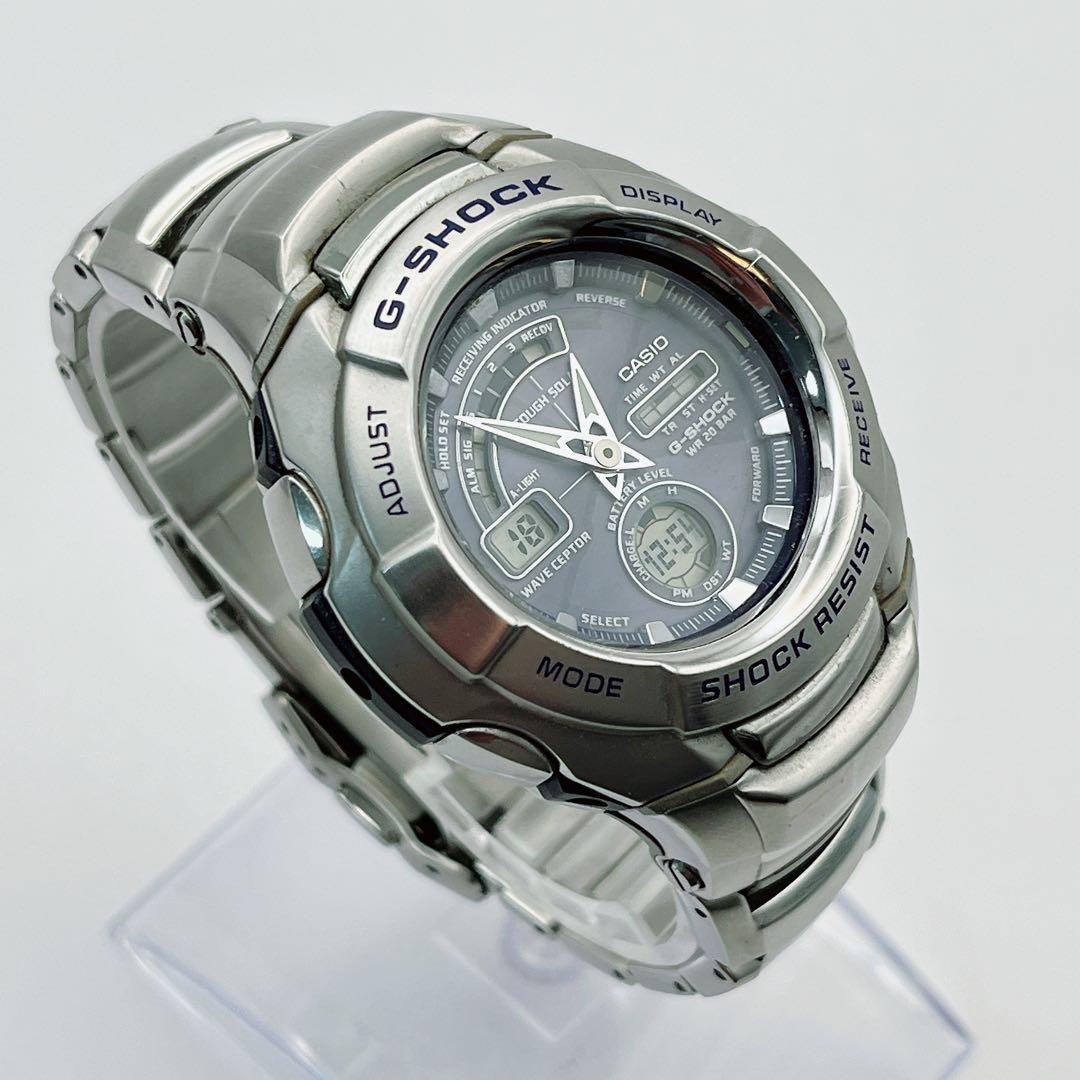 Casio G-Shock GW-1210J Module 3346 Solar Radio Watch Silver Navy Unisex