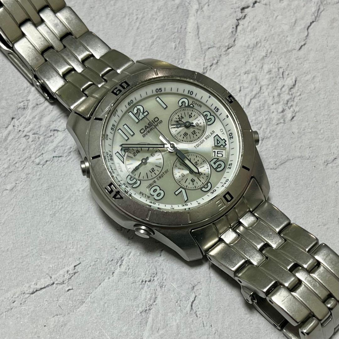 Casio Overland Wave Ceptor Tough Solar Silver Dial Stainless Steel Watch — Japan Import