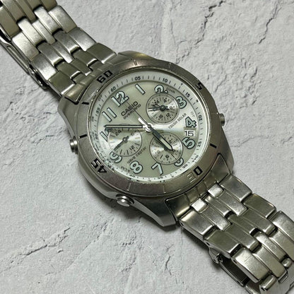 Casio Overland Wave Ceptor Tough Solar Silver Dial Stainless Steel Watch — Japan Import