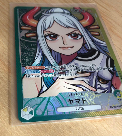 One Piece OP06-022 Parallel Leader Yamato trading card in protective sleeve, Japan import
