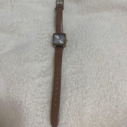 Casio Sheen Solar Sapphire Model Square Watch with Leather Band and Box