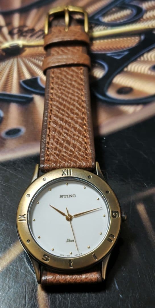 Casio Sting Watch Model with Genuine Leather Band and Box — Japan Import