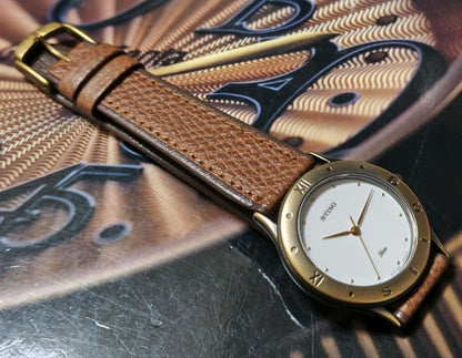 Casio Sting Watch Model with Genuine Leather Band and Box — Japan Import