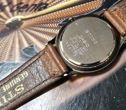 Casio Sting Watch Model with Genuine Leather Band and Box — Japan Import