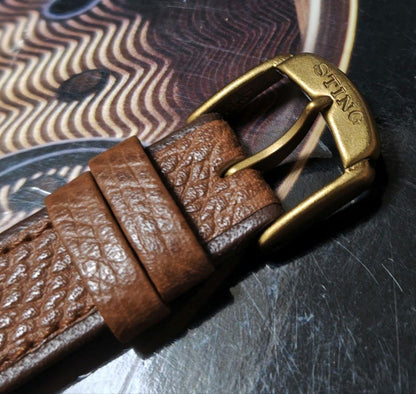 Casio Sting Watch Model with Genuine Leather Band and Box — Japan Import
