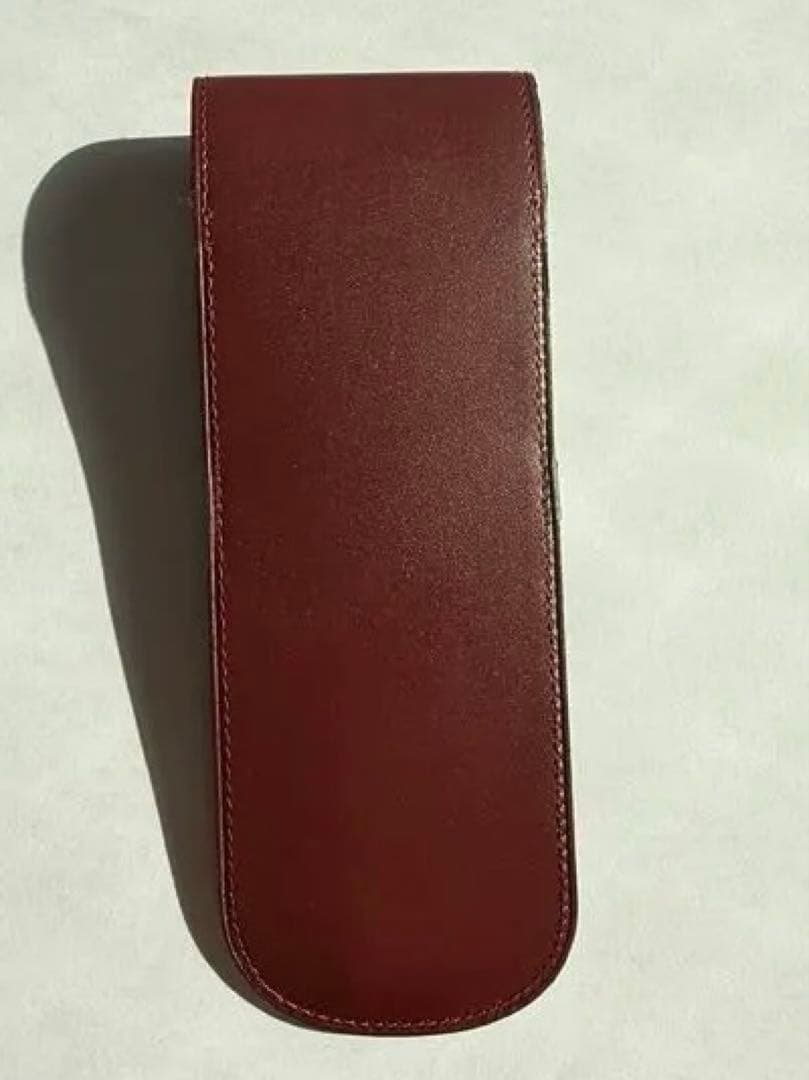 Mut de Cartier Wine Red Leather Case with Cleaning Cloth and Cards