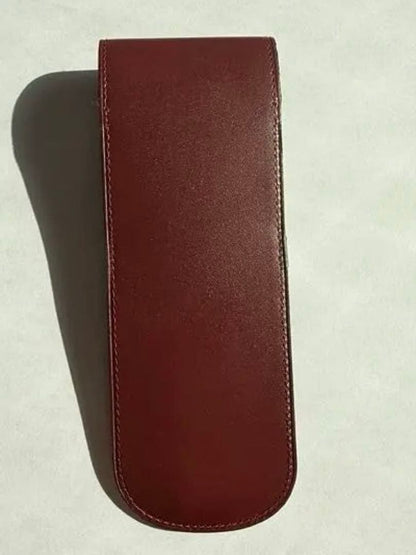 Mut de Cartier Wine Red Leather Case with Cleaning Cloth and Cards