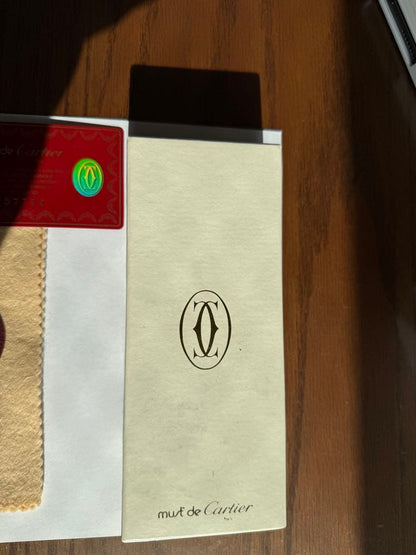 Mut de Cartier Wine Red Leather Case with Cleaning Cloth and Cards