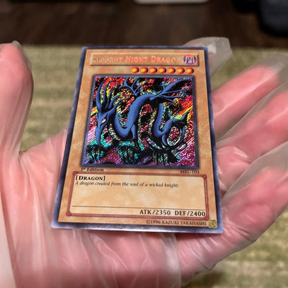 Yu-Gi-Oh Evil Night Dragon 1st Edition Secret card from Old Asia Japan import in protective sleeve