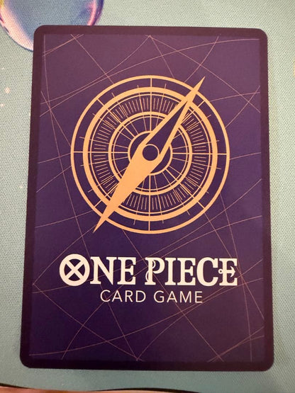 Monkey D. Luffy OP13 Secret Parallel trading card from One Piece series showing front design