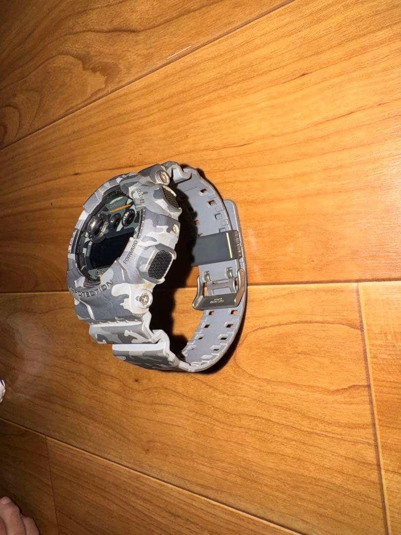 Casio G-Shock Digital Watch with Gray Camouflage Pattern — Japan Import