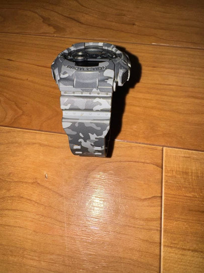 Casio G-Shock Digital Watch with Gray Camouflage Pattern — Japan Import